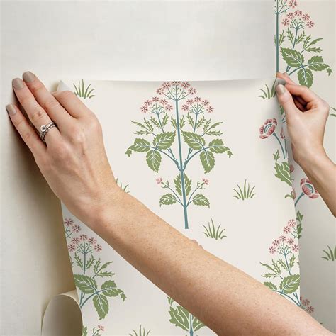 Wallpaper Peel and Stick Vintage Flower Leaves Birds Botanical Tropical ...