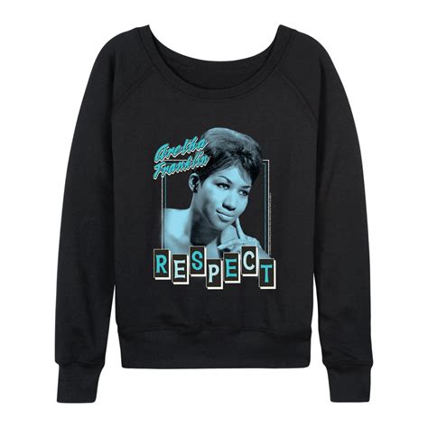 Aretha Franklin - Respect Portrait - Women's French Terry Long Sleeve ...