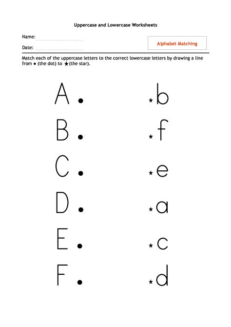 Alphabet Upper And Lower Worksheets Kinder