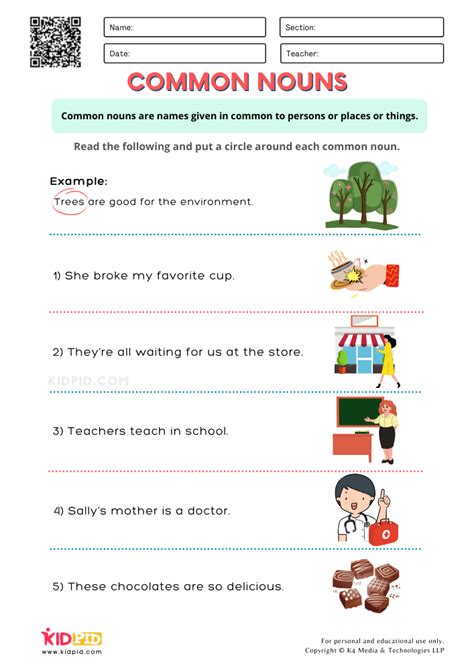 Common And Proper Nouns Worksheets