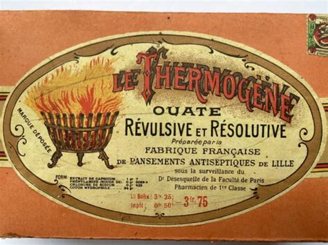 ANCIENNE BOÎTE PUBLICITAIRE Le Thermogène Pansement Antiseptique De