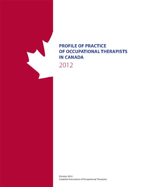 PROFILE OF OCCUPATIONAL THERAPY PRACTICE IN CANADA 2012 - Studocu