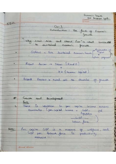 Eco Growth Notes (DATR) - Studocu