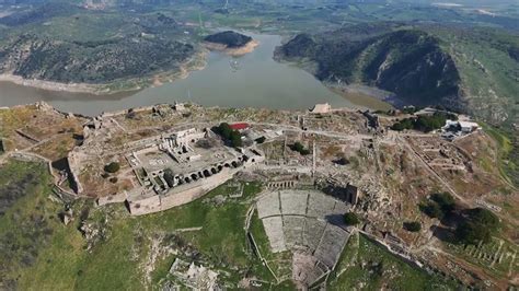 Bergama, Turkey: Drone views of Pergamon Acropolis