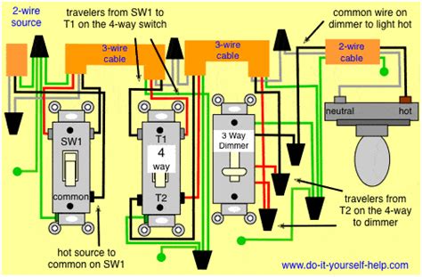 4 Way Switch Wiring With Dimmer Three Way Dimmer Switch Wiri