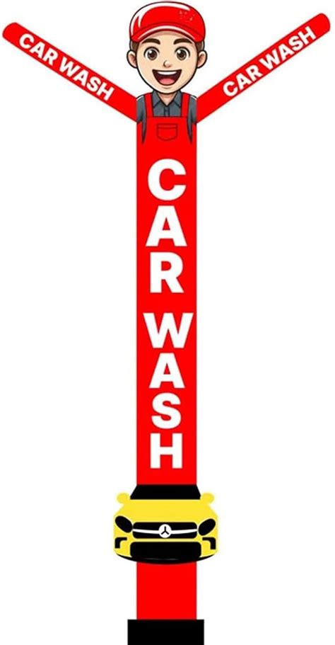 Amazon Com Ft Car Wash Air Dancer Inflatable Tube Man With Car Sign