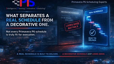 A schedule is only valuable if it can actually support execution in the ...