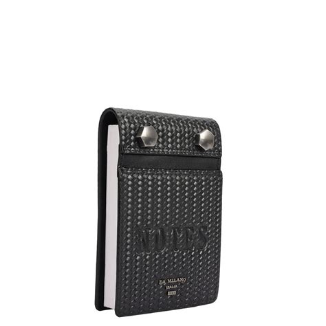 Mat Emboss Leather Notepad - Black – Da Milano