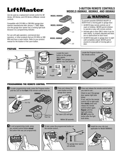 Liftmaster Gate Programming Manual