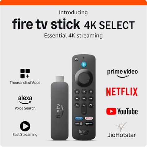 Amazon Fire TV Stick 4K Select (newest model), start streaming in 4K ...