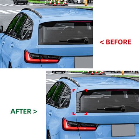 Rear Window Side Spoiler Splitter Trim For Bmw Series G