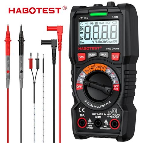 Digital Multimeter Tester 2000 Counts with DC AC Voltmeter and Ohm Volt ...