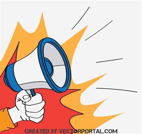 megaphone in a hand ai eps vector | UIDownload