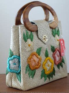 Vintage Straw Bags In Embroidery Bags Handmade Bags Handmade