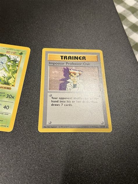 Pokemon Shadowless Base Set Lot (x2 Cards) Impostor Oak Beedrill 1999 ...
