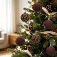 zpqytgj 24Pcs Flocked Christmas Ball Ornament Set with Velvet Texture ...