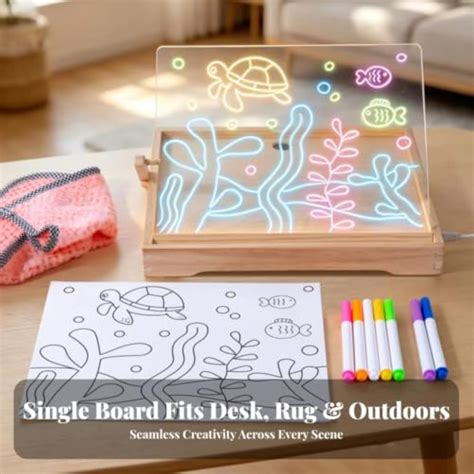 Colorful LED Light-Up Drawing Board for Kids – CRAZE