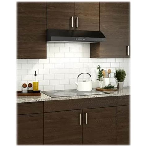 Broan Glacier 30 Inches Convertible Under Cabinet Range Hood Black