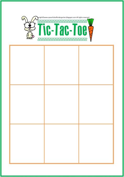 Free Printable Tic Tac Toe Sheets