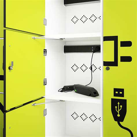 KEMMLIT powerBox 9 compartments - e-bike charging station with service ...