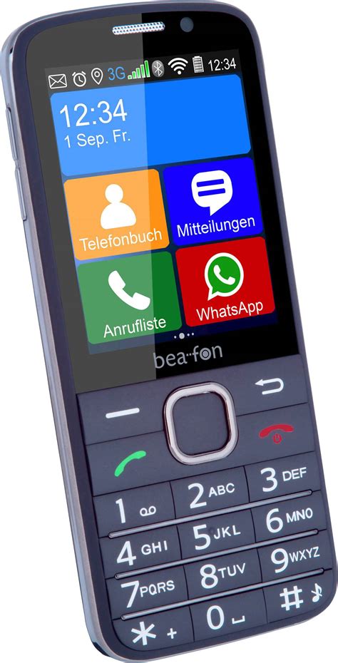 Téléphone portable pour séniors beafon SL820 SL820_EU001BS noir, argent ...
