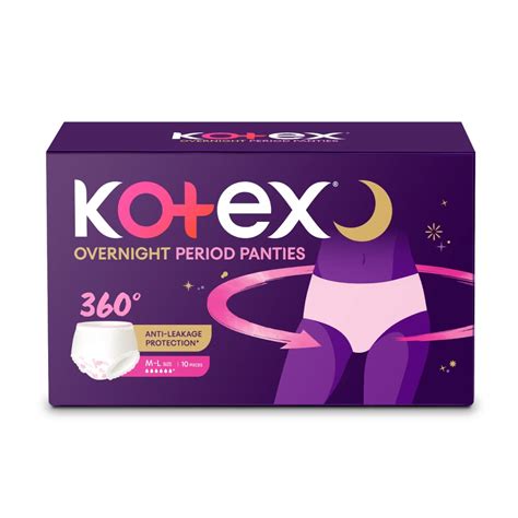 Buy Kotex Overnight Period Panties Mediumlarge Size Pack Of 10