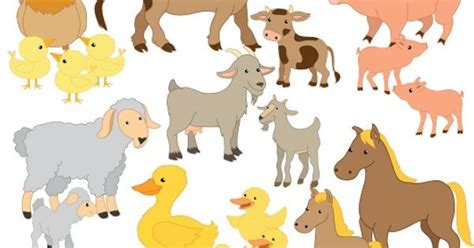 Meet The Mothers And Spring Babies Of The Farm With This Clip Art Set