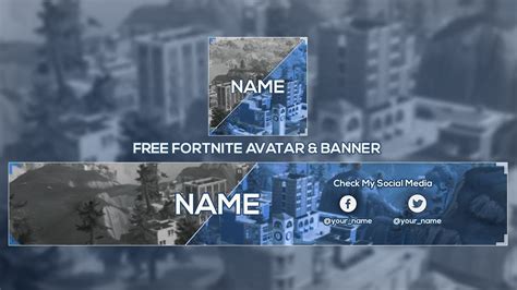 Free Fortnite Banner And Logo Template Photoshop Youtube