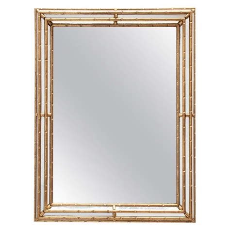 Petite Antique Continental Mirror In Faux Bamboo Frame For Sale At 1stdibs