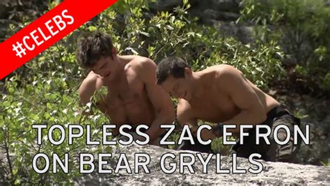 Zac Efron And Bear Grylls Take A Shirtless Trip Down A Mountain My