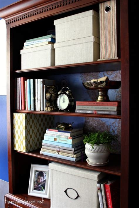 Lighten Up A Dark Bookcase Without Paint Home Office Makeover