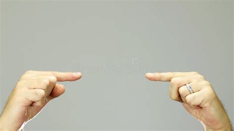 Man S Hands Pointing Index Finger To Each Other Towards The Center