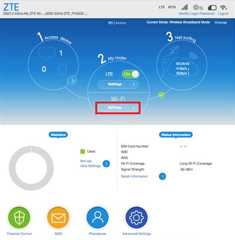 Open your internet browser (e.g. How to change the ZTE LTE Device SSID & Wi-Fi password ...