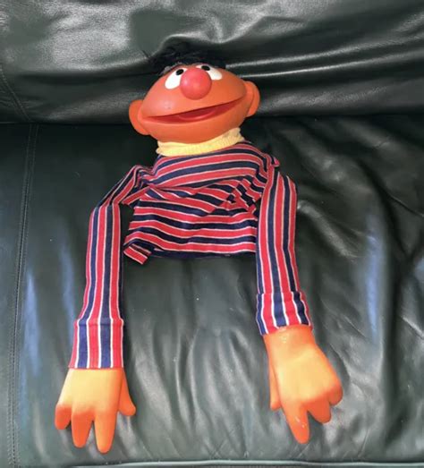 Sesame Street Hand Puppet Ernie Vtg 70s Jim Henson Muppet Preschool Toy