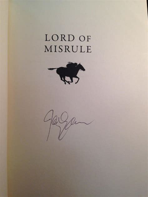 Lord Of Misrule By Gordon Jaimy Nf Hard Cover 2010 First Edition