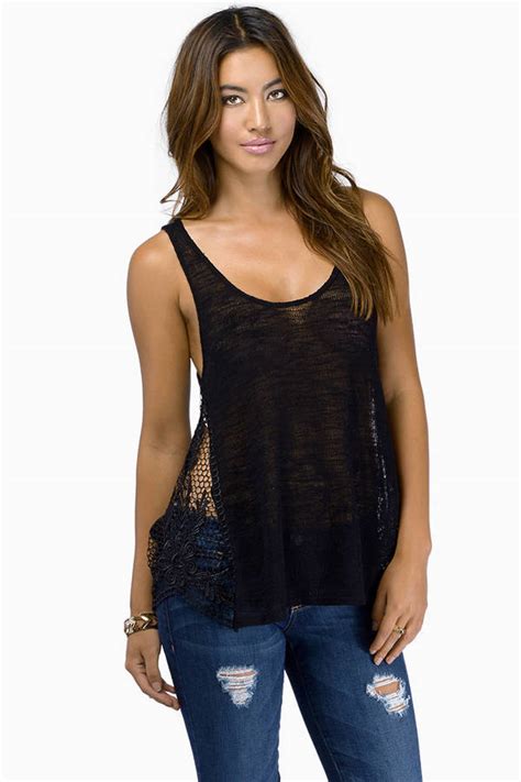 Side Action Tank Top In Black 17 Tobi Us