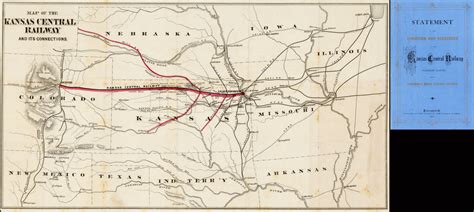 Map Of The Kansas Central Railway And Its Connections With Statement