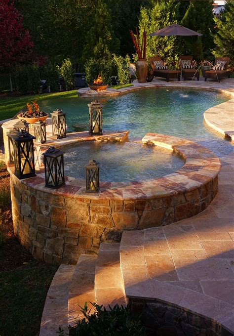 Small Backyard Pool With Hot Tub Turn Your Limited Outdoor Space Into