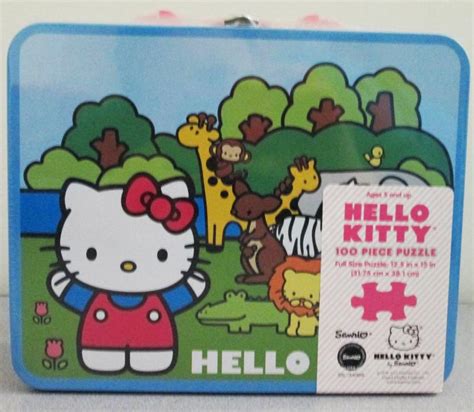 Watch me assembling a hello kitty cat puzzle! Hello Kitty Zoo Animals - 100pc Lunch Box Tin, 100 Pieces ...
