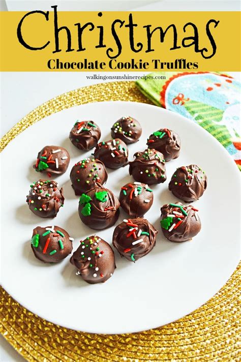 Only 3 ingredients required and few minutes of work. Recipe: 3 Ingredient Oreo Cookie Christmas Truffles| Walking On Sunshine Recipes