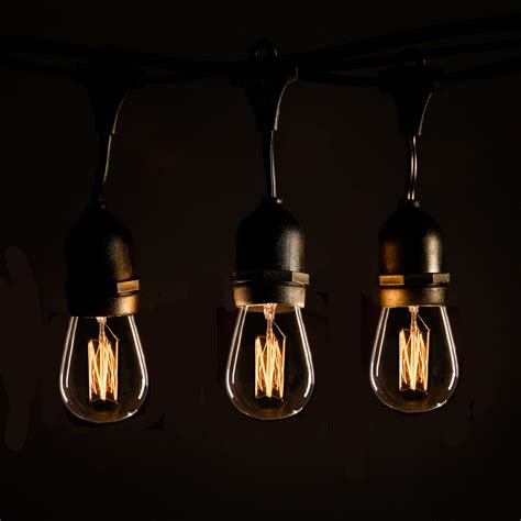 E26 Commercial String Light Sets With Suspended Socket S14 Lantern