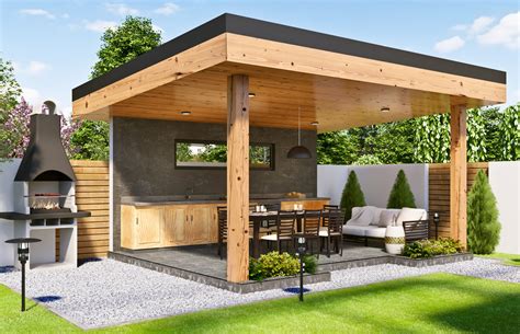 Acum foișorul cu design modern este gata și își așteaptă proprietarul să se relaxeze cu familia și prietenii. Foisor 4 - Foisoare moderne din lemn.