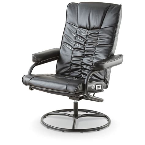 Dr Scholls® Shiatsu Massage Reclining Swivel Chair Black 195740