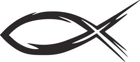 Christliches Symbol Fisch Richtung Vektor Christian Fisch Symbol