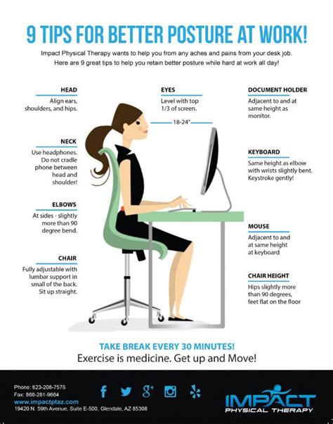9 Tips For Better Posture At Work Impact Physical Therapy