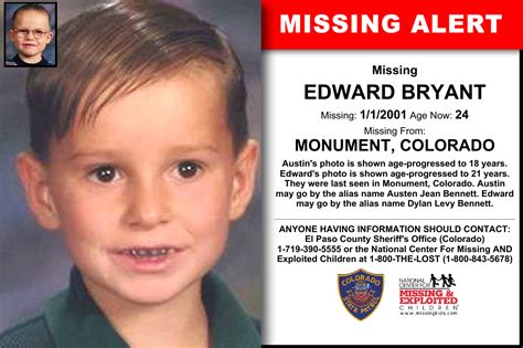 Edward Bryant Age Now 24 Missing 01012001 Missing From Monument