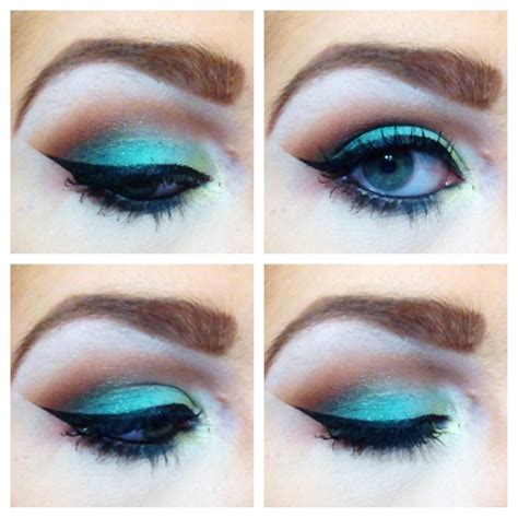 Brown And Turquoise Eye Makeup Turquoise Eye Makeup Makeup Nails Hair