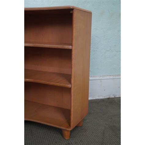 Heywood Wakefield Mid Century Maple Corner Bookcase Chairish