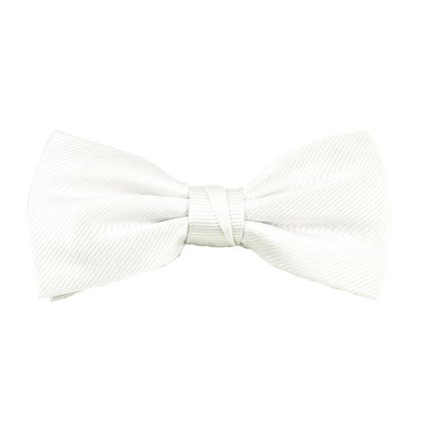 Plain White Ribbed Silk Bow Tie From Ties Planet Uk