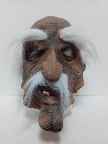 Retro Halloween Old Man Witch Mask Wrinkled Scary Grandpa Latex Cosplay Costume Ebay